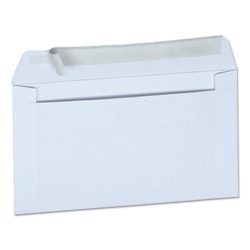 Universal® #6 Business Envelopes, Peel Seal Strip Closure, White, Box Of 100