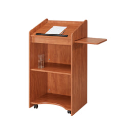 Oklahoma Sound 600 Aristocrat Floor Sound Lectern - 46" x 25"x 20" Depth - Conferencing, Training - Assembly Required - Cherry, Melamine - 1 Each
