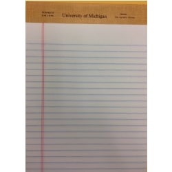 Tops Perforated Writing Pads, 5" x 8", College Ruled, 50 Sheets, White/Blue, Pack Of 12 Pads