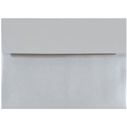 JAM Paper® Booklet Invitation Envelopes, A7, Gummed Seal, Stardream Metallic Silver, Pack Of 25