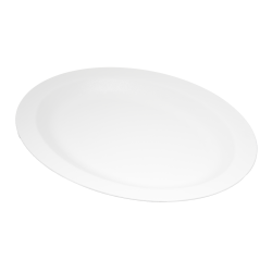 Carlisle Oval Platter Trays, 12" x 9", White, Pack Of 24