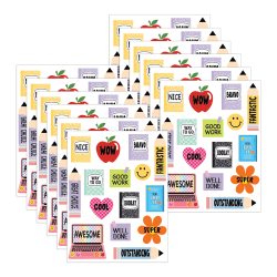Teacher Created Resources Cool for School Stickers, 90 Per Pack, 12 Packs