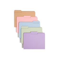 Smead® Color Collection Top-Tab File Folders, 1/3 Cut, Letter Size, Assorted Colors (No Color Choice), Pack Of 100