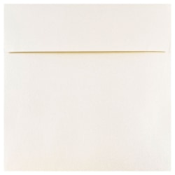 JAM Paper® Square Stardream Metallic Envelopes, 6" x 6", Gummed Seal, Opal, Pack Of 25