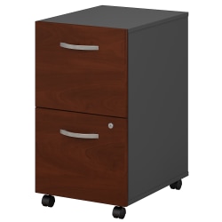 Bush Business Furniture Components 21"D Vertical 2-Drawer Mobile File Cabinet, Hansen Cherry/Graphite Gray, Delivery