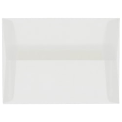 JAM Paper® Translucent Vellum Invitation Envelopes, A9, Gummed Seal, Clear, Pack Of 25