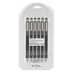 TUL® Mechanical Pencils, 0.7 mm, Black Barrels, Pack Of 6 Pencils