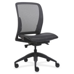Lorell® Ergonomic Mesh Armless Mid-Back Chair, Black