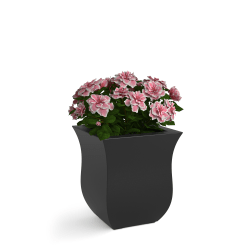Mayne Valencia Planter, 18"H, Black