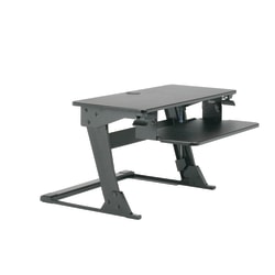 AbilityOne Sit-Stand Workstation Desk Riser, 24"H x 35-7/16"W x 23-1/4"D, Black