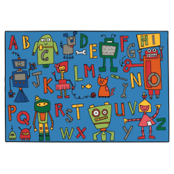 Carpets for Kids® KID$Value Rugs™ Reading Robots Activity Rug, 4' x 6' , Multicolor