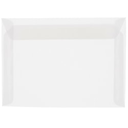JAM Paper® Booklet Envelopes, 9" x 12", Gummed Seal, Clear, Pack Of 25