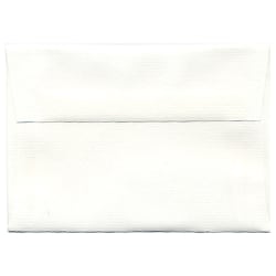 JAM Paper® Booklet Envelopes (Strathmore Paper), #4 Bar (A1), Gummed Seal, Strathmore Bright White, Pack Of 25