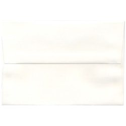 JAM Paper® Booklet Invitation Envelopes, A8, Gummed Seal, Strathmore White, Pack Of 25, 33028