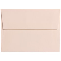 JAM Paper® Booklet Invitation Envelopes, A6, Gummed Seal, Via Linen, 30% Recycled, Bright White, Pack Of 25