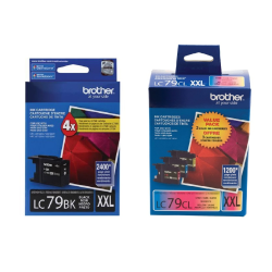 Brother® LC79 4-Color Black; Cyan; Magenta; Yellow Super-High-Yield Ink Cartridges, Pack Of 4 Cartridges, LC79SET-OD