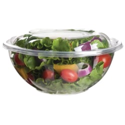 Eco-Products Take-Out Salad Bowls With Lids, 24 Oz, Clear, 50 Bowls Per Pack, Case Of 3 Packs