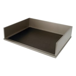 Victor Wood Classic Silver Collection Stacking Letter Tray, 3 1/16"H x 10 11/16"W x 13 7/16"D, Silver