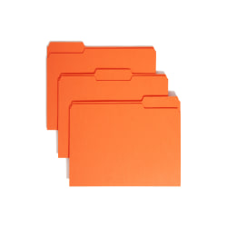 Smead® Color File Folders, Letter Size, 1/3 Cut, Orange, Box Of 100