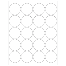 Tape Logic® Inkjet/Laser Labels, LL145, Round, 2", White, Case Of 2,000