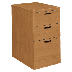 HON® 10500 22-3/4"D Vertical 3-Drawer Mobile Box/Box/File Pedestal Cabinet, Harvest Cherry