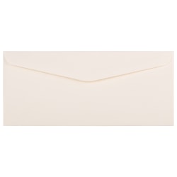 JAM PAPER #10 Business Strathmore Envelopes, 4 1/8 x 9 1/2, Natural White Linen, 25/Pack