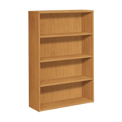 HON® 10500 58"H 4-Shelf Bookcase, Harvest