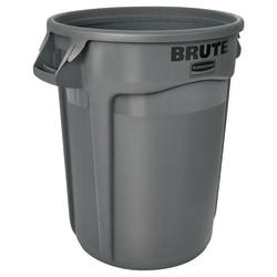 Rubbermaid® Round Brute® Container, 32 Gallons, Gray