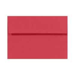 LUX Invitation Envelopes, A7, Gummed Seal, Holiday Red, Pack Of 50