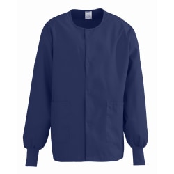 Medline ComfortEase™ Unisex Warm-Up Scrub Jacket, XL, Midnight Blue