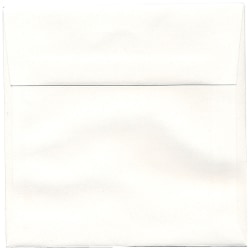 JAM Paper® Strathmore Invitation Envelopes, 6" x 6", Gummed Seal, Bright White, Pack Of 25