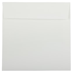 JAM Paper® Strathmore Invitation Envelopes, 8 1/2" x 8 1/2", Gummed Seal, Bright White, Pack Of 25