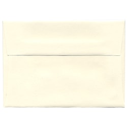 JAM Paper® Booklet Envelopes (Strathmore Paper), #4 Bar (A1), Gummed Seal, Strathmore Natural White Wove, Pack Of 25