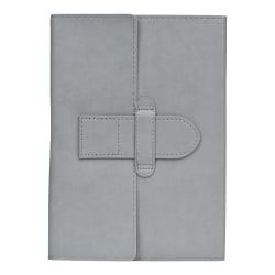 Eccolo™ Latch Journal, 6" x 8", Ruled, Black/Gray