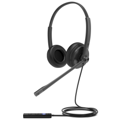 Yealink Dual Wired Headset With QD to RJ Port, Black, YEA-YHS34-DUAL
