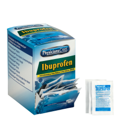 PhysiciansCare Ibuprofen Single Dose Packets, 2 Tablets Per Box, Box of 125 Packets