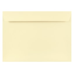 JAM Paper® Booklet Strathmore Wove Envelopes, 9" x 12", Gummed Seal, Strathmore Natural White, Pack Of 25
