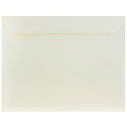 JAM Paper® Booklet Strathmore Wove Envelopes, #13", Gummed Seal, Strathmore Natural White, Pack Of 25