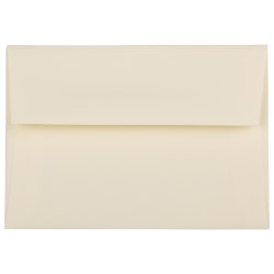 JAM Paper® Booklet Envelopes (Strathmore Paper), #4 Bar (A1), Gummed Seal, Strathmore Ivory, Pack Of 25