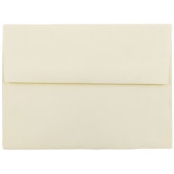 JAM Paper® Booklet Invitation Envelopes, A6, Gummed Seal, Strathmore, Ivory Wove, Pack Of 25