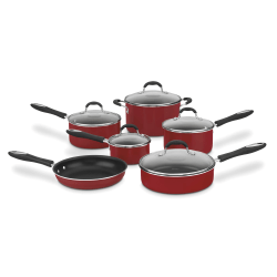 Cuisinart™ Non-Stick 11-Piece Cookware Set, Red