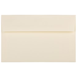 JAM Paper® Booklet Invitation Envelopes, A10, Gummed Seal, Strathmore Ivory, Pack Of 25