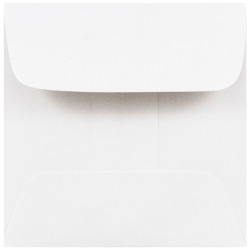 JAM Paper® Square Mini Envelopes, 2 3/8" x 2 3/8", Gummed Seal, White, Pack Of 25