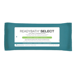 ReadyBath SELECT Medium-Weight Cleansing Washcloths, Scented, 8" x 8", White, 8 Washcloths Per Pack, Case Of 30 packs