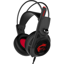 MSI DS502 Gaming Headset - Stereo - USB - Wired - 32 Ohm - 20 Hz - 20 kHz - Over-the-head - Binaural - Circumaural - 6.56 ft Cable - Omni-directional Microphone