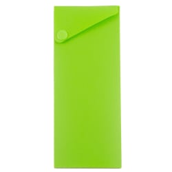 JAM Paper® Plastic Slide Pencil Case, 7 3/4"H x 2 3/4"W x 1 1/8"D, Green