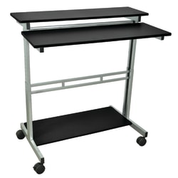 Luxor 39 1/2"W Standup Desk, Black/Gray