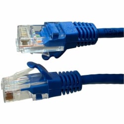 4XEM 25FT Cat5e Molded RJ45 UTP Network Patch Cable (Blue) - 25 ft Category 5e Network Cable - 4XC5EPATCH25BL