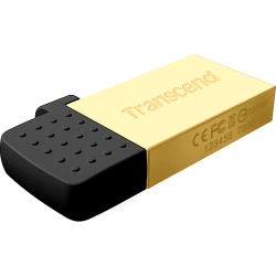 Transcend 8GB JetFlash 380S USB 2.0 On-The-Go Flash Drive - 8 GB - USB 2.0 - Gold