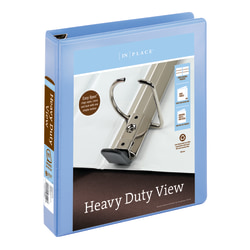 Office Depot® Brand Heavy-Duty View 3-Ring Binder, 1 1/2" D-Rings, Periwinkle